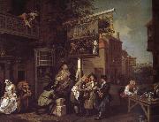 William Hogarth Election campaign to win votes Sweden oil painting artist